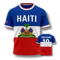 Haiti Soccer Jersey Custom Name Number Tee, Haitian Flag Football Fan Shirt product logo