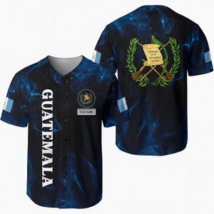 Custom Guatemala Baseball Jersey – 3D National Crest Design