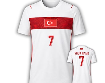 Turkiye Soccer Fan 3D T-Shirt Custom Name Number Football Jersey Red Tee