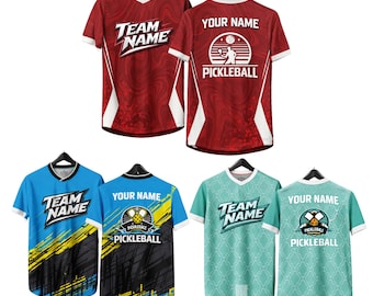 Pickleball V Neck Jersey Custom Team Name Shirt Personalized Player Sports Tee