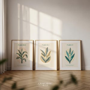 Christian Floral Print Set: Minimalist Bible Verse Art (Digital Download, PDF Files)