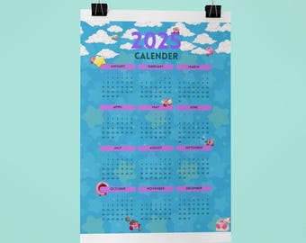 Kirby Calendar Digital Download 2025