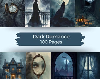 Vampire Ephemera Junk Journal Kit, Gothic Romance, Dark Academia (Digital Paper)