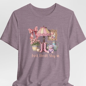 Thrifting Gifts Just Thrift Shopping T Shirt Pastel Patchwork Tee Thrifter Gift for Her Vintage Style Cottagecore Shirt Trending Now Popular