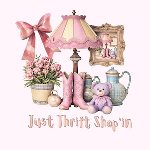 Thrifting Gifts Just Thrift Shopping T Shirt Pastel Patchwork Tee Thrifter Gift for Her Vintage Style Cottagecore Shirt Trending Now Popular