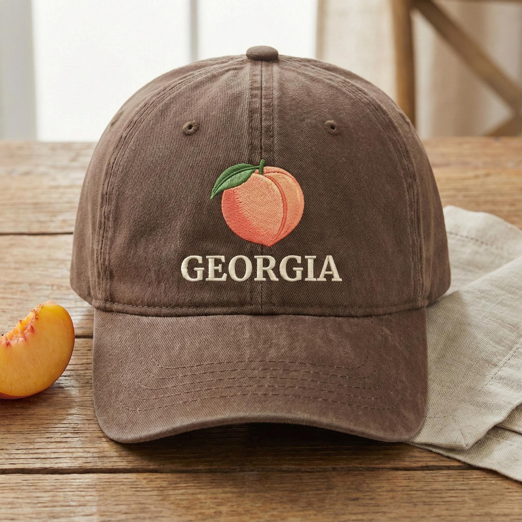 Drapeau de la Géorgie - Chapeau élégant - Casquette de baseball