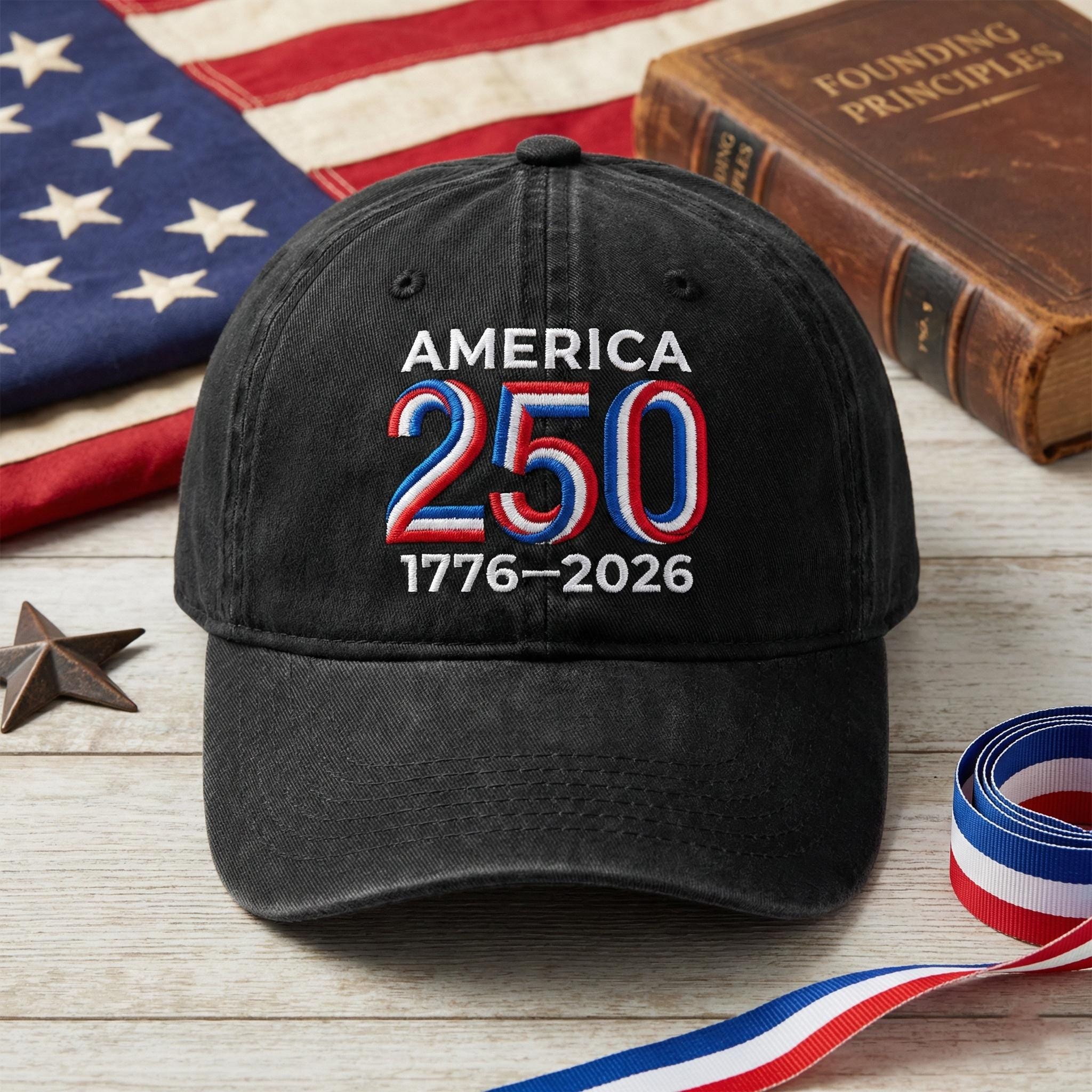 Casquette Visière Vintage USA – Blanc, Drapeau Américain, Coton – Taille Unique