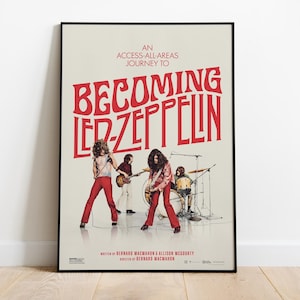 Led Zeppelin Poster, Vintage Rock Band Wall Art, Studio or Room Aesthetic, 70s Rock Band Wall Art, Rock Home or Man Cave Decor, Rock Legend