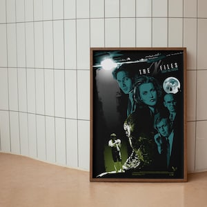 The X-Files Series Poster,  Sci-Fi TV Show Wall Art, Mulder and Scully Print, 90s Retro Decor, UFO Series Poster, 90s Cult Classic Poster