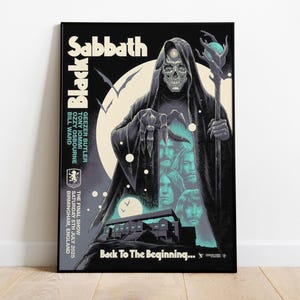 Black Sabbath Concert Poster, Classic Rock Band Wall Art, Retro Tour Print for Fans & Collectors, Room or Studio Decor, Heavy Metal Rock