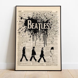 The Beatles Abbey Road Album Poster, Classic Rock Music Wall Art, Abbey Road Album Art Print, Iconic Band Cover Decor, Crosswalk Album