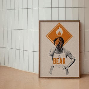 The Bear Series Poster, FX TV Show Wall Art, Carmy Berzatto Wall Art Print, Chef Drama TV Show, Kitchen Drama Decor for Fans, Hulu Chef