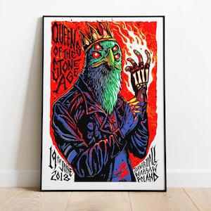 Queens of the Stone Age Concert Poster, Arena COS Torwar Show, Classic Rock Wall Art, Vintage Music Decor, Fan Gift, Studio Wall Art