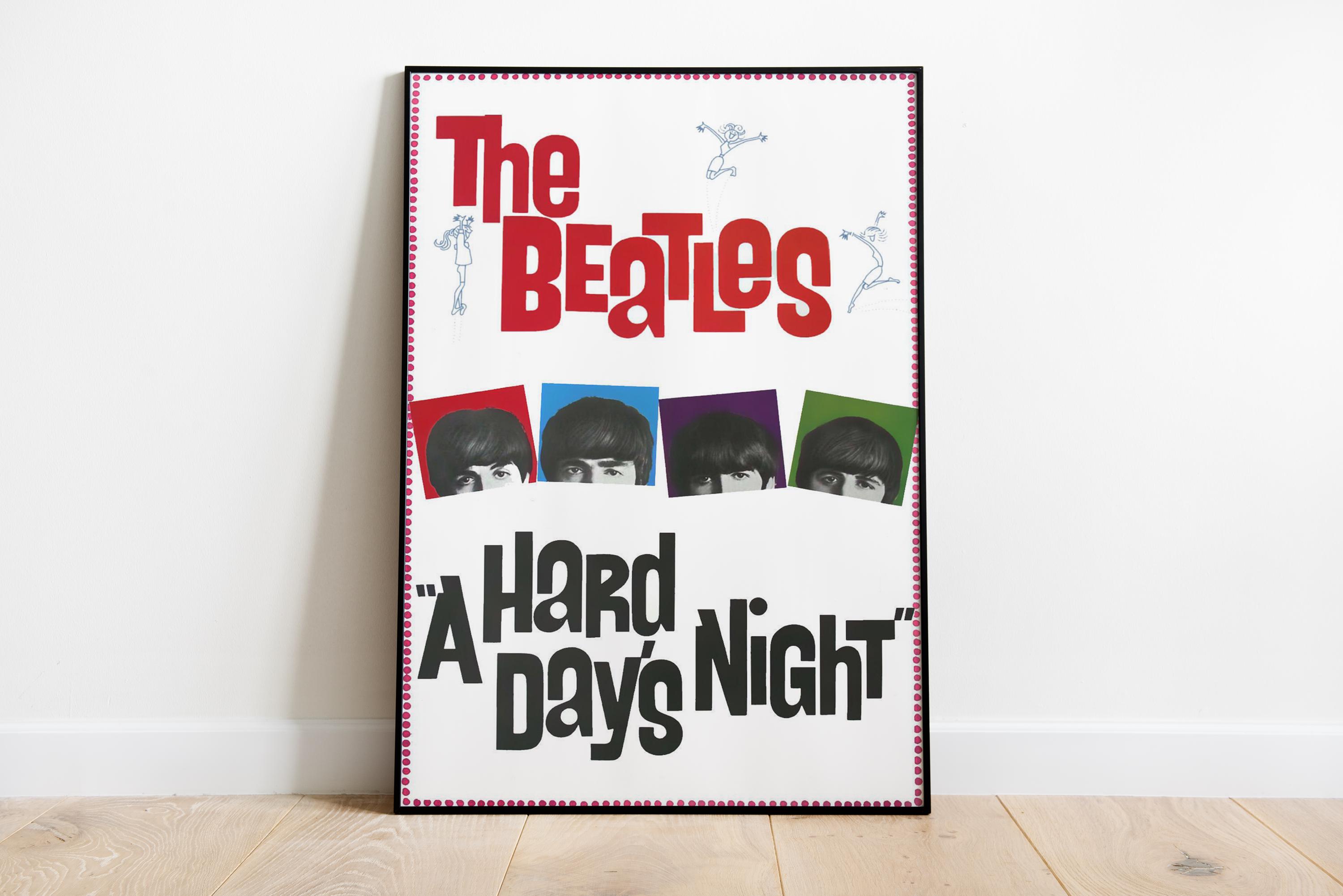 ビートルズのポスター - 『A Hard Day's Night』アルバムのウォール