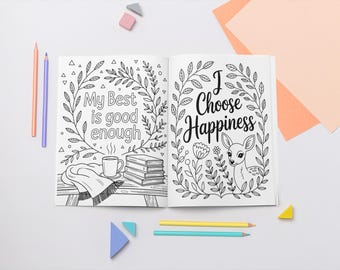 Kleurboek Affirmatie | Zelfzorg geestelijke gezondheid kunst (pdf)
