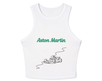 ASTON MARTIN Racer Tank Top: Micro Ribbed Cotton Blend, Formula 1
