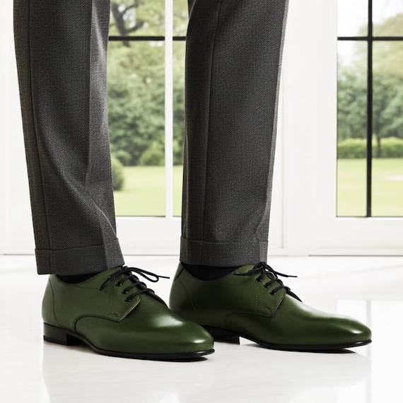 green dress grey shoes Men's Wholecut Oxford Shoe main image 0