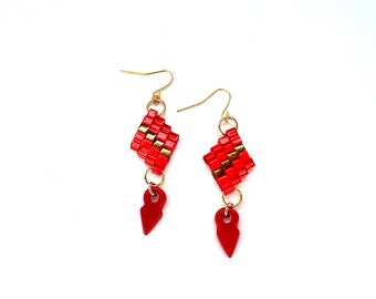 Chiefs Kingdom Earrings - Handmade Beaded Earrings Inspired by Kansas City