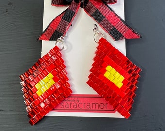 Chiefs Kingdom Earrings - Handmade Beaded Earrings Inspired by Kansas City