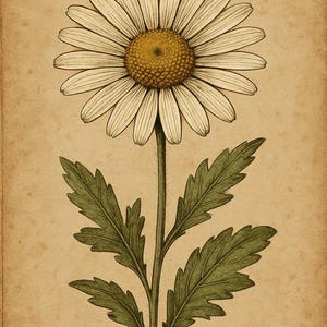 Single Daisy Print Art