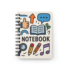Colorful Spiral Bound Journal, Fun Notebook for Kids, Creative Writing, School Supplies, Gifts for Students, Doodles & Drawings