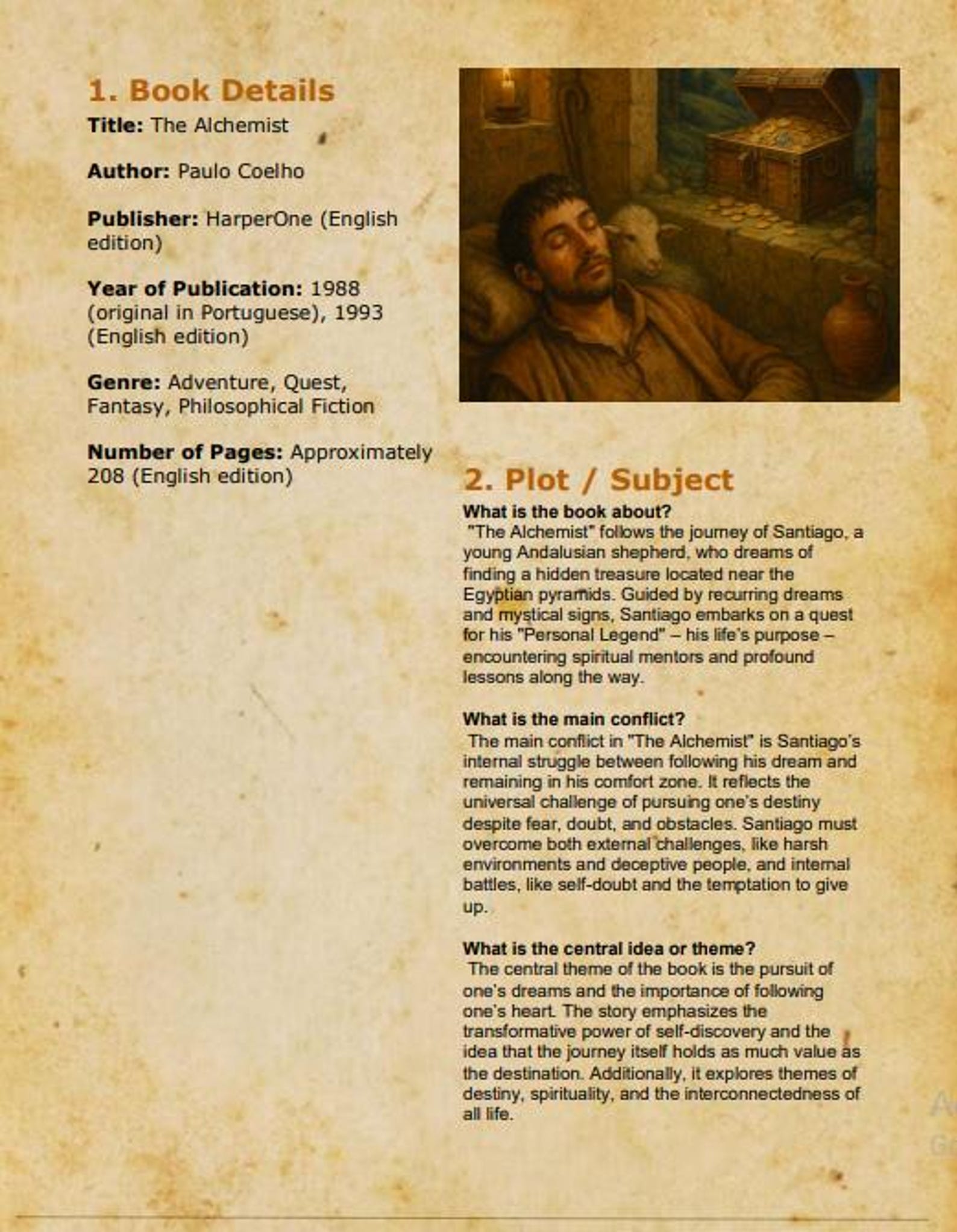 Detailed Summary Of The Alchemist By Paulo Coelho Insightful Analysis