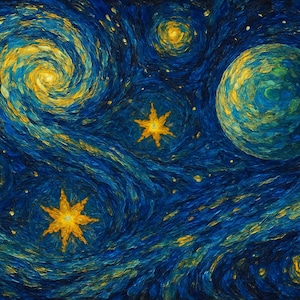 Canvas Art Print, Starry Night Decor, Galaxy Wall Art, Home Decor, Unique Gift for Art Lovers, Modern Art, Starry Sky Canvas
