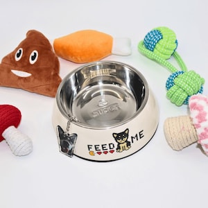 Custom Stainless Steel Dog Bowl,  Personalised Dog Bowl with Name Water Bowl