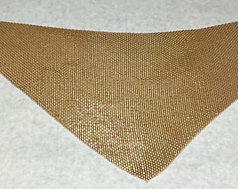 Choker, WHITING and DAVIS gold tone mesh bib choker necklace