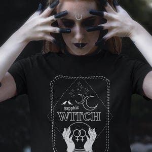 Sapphic Witch Shirt Lesbian Pride WLW Witchy Gift Queer Magic Witchy Vibes Shirt Lesbian Witches Shirt Lesbian Gift Witch Lesbian