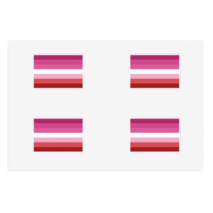 Lesbian Flag Vinyl Sticker Sheet, Lesbian Waterproof Stickers, Lesbian Pride, Pride Month, Lesbian Stickers