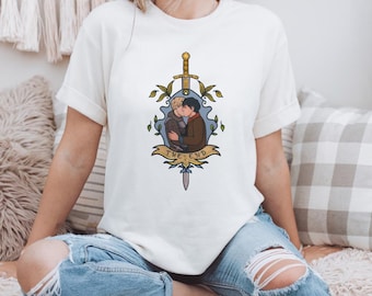 Camiseta Merlin e Arthur | Camiseta Merthur | Camiseta LGBTQ+ Fanart | Produtos de séries de TV de romance gay | Produtos Merlin