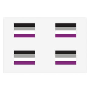 Asexual Flag Vinyl Sticker Sheet, Asexual Waterproof Stickers, Asexual Pride, Pride Month, Ace Stickers