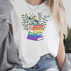 Gay Book Shirt Floral Book Lover Shirt Gay Pride Book Queer Reader Gift Shirt Gift for Book Lover Book Club Shirt Bookish Shirt