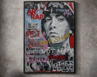 Rap Legend Artwork, Hip Hop Rap Poster, Urban Art Canvas Print, Music Lover Gift