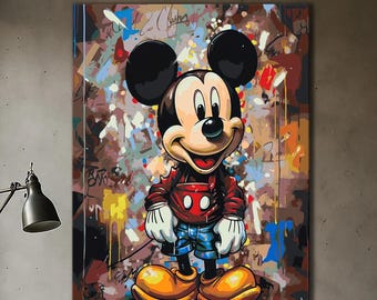 Canvasprint met origineel karakter Urban Street Style, modern muurdecor voor woonkamer
