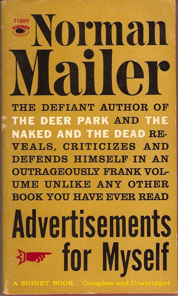 Norman Mailer Advertisements For Myself 1960 PB 1st Signet | Etsy