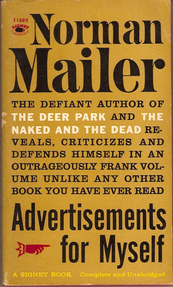 Norman Mailer Advertisements For Myself 1960 PB 1st Signet | Etsy