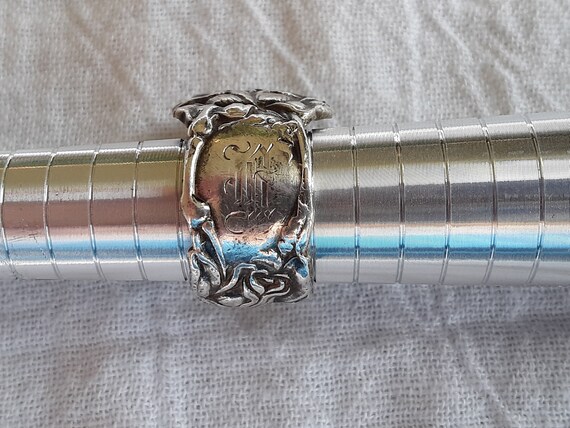 SALE! Antique Silver Spoon Rose Ring – Art Nouvea… - image 10