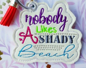 Embroidered Keychain - Shady Beach
