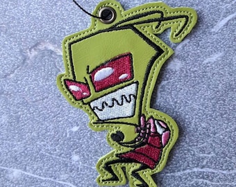 Invader Z embroidered ornament