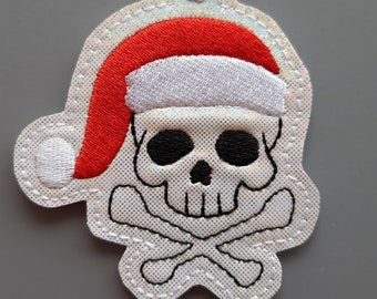Skull and Crossbones Santa Christmas Ornament