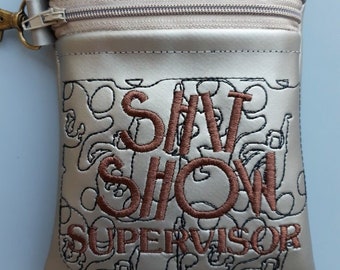 Small Embroidered Zipper Bag