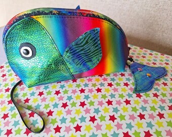 Fish shaped Purse - Rainbow