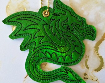 Green Dragon Bag Tag keychain