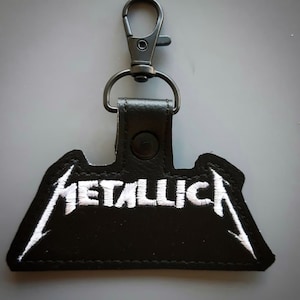 Embroidered Vinyl Keychain - Metal Band