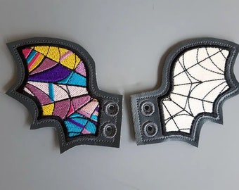 Goth Window Boot spiderweb Bat Wings