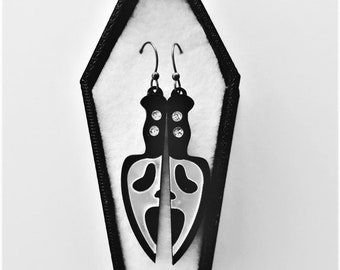 Horror style Earrings - Ghost Knife