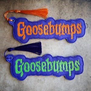 Embroidered Vinyl Bookmark Goosebumps image 1