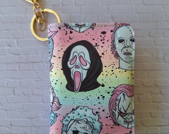 Classic Horror Card Case with Keychain